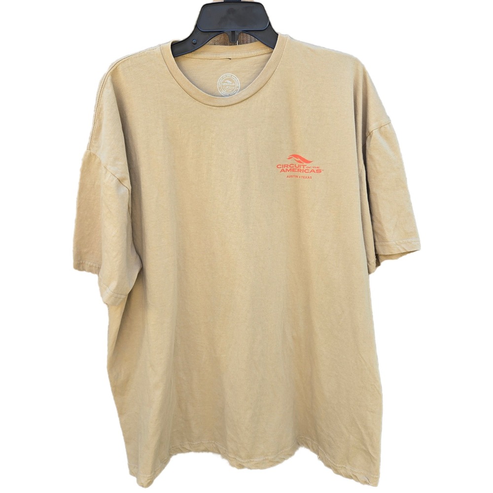 Circuit of the Americas Horsepower Rodeo T-Shirt Mens XXL Tan Austin Texas Moto